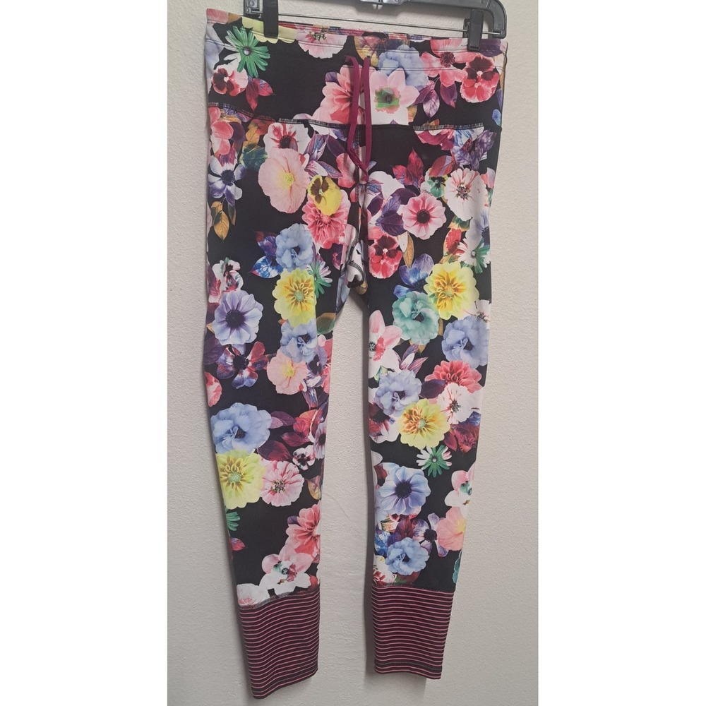 Old Navy Active Go-Dry Floral Leggings Women XL Multicolor Workout Yoga